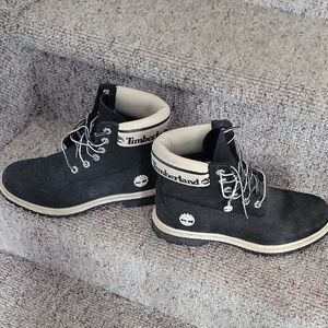 Timberland Womens Black And White Boots